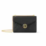 LV Chain Rosy Monogram Black Empreinte Leather