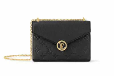 LV Chain Rosy Monogram Black Empreinte Leather