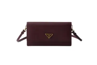 Prada Saffiano leather mini bag Burgundy