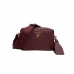 Prada Small leather shoulder bag Burgundy