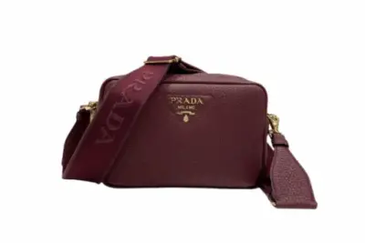Prada Small leather shoulder bag Burgundy