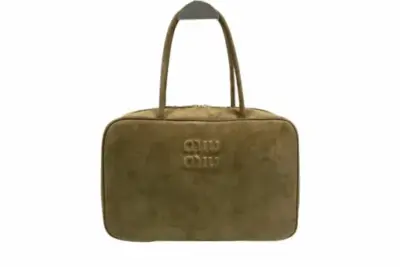 Miu Miu Suede Beau Bag olive green calfskin suede