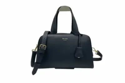 Prada Black Large Leather Top-handle Bag