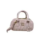 Miu Miu Matelassé Nappa Leather Mini Bag Powder Pink