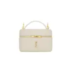 YSL Gaby Vanity Bag Lambskin White Quilted Leather