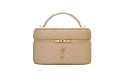 YSL Gaby Vanity Bag Lambskin Beige Quilted Leather