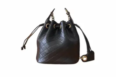 YSL Cassandre Quilted Supple Bucket Bag Black Lambskin