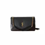 YSL Calypso Large Shoulder Bag Black Lambskin Leather