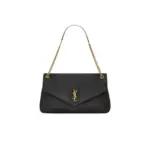 YSL Calypso Large Grained Lambskin Matte Black