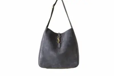 YSL 5 à 7 Supple Small Suede Shoulder Bag Urban Grey