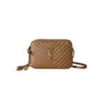 YSL Lou Camera Bag Quilted Leather Cinnamon