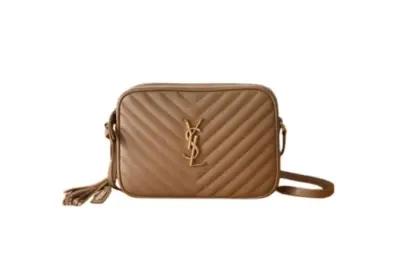 YSL Lou Camera Bag Quilted Leather Cinnamon