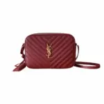 YSL Lou Camera Bag Quilted Leather Opyum Red