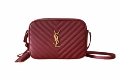 YSL Lou Camera Bag Quilted Leather Opyum Red