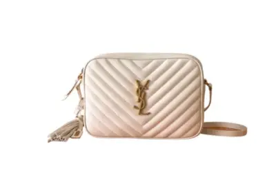 YSL Lou Camera Bag Quilted Leather Cream