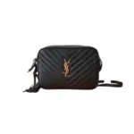 YSL Lou Camera Bag Quilted Leather Matte Black