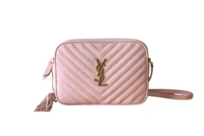 YSL Lou Camera Bag Quilted Leather Light Baby Pink