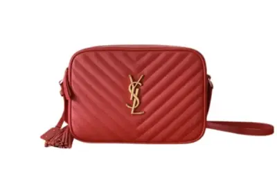 YSL Lou Camera Bag Quilted Leather Elegant Red