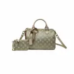 LV Speedy P9 Bandoulière 25 H40 Leather Metalic Gold