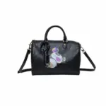 LV x Takashi Murakami Keepall Bandoulière Bag Black Monogram Empreinte Leather