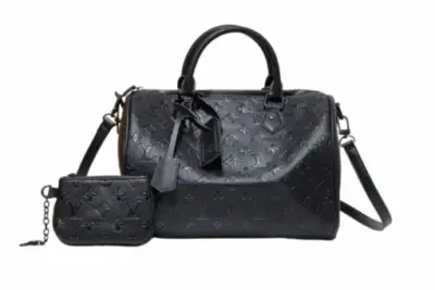 LV Speedy P9 Bandoulière 40 H40 Leather Ultra Black