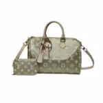 LV Speedy P9 Bandoulière 30 H40 Leather Metalic Gold