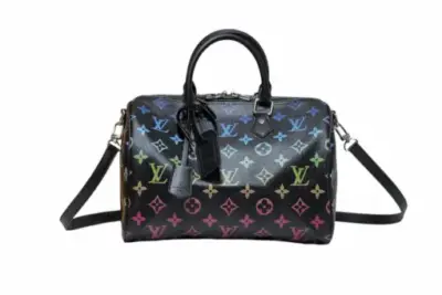LV Speedy P9 Bandoulière 30 H40 Black Leather Multicolour