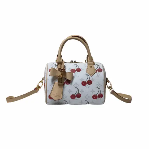 LV x TM Speedy Bandoulière 20 Monogram Cherry Bag White