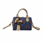 LV x TM Speedy Bandoulière 20 Monogram Cherry Bag Denim Blue