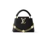 LV Capucines BB Mini Bag Black Taurillon Leather Pearl