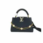 LV Capucines BB Black Taurillon Leather Pearl