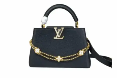 LV Capucines BB Black Taurillon Leather Pearl