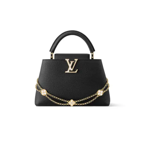 LV Capucines BB Black Taurillon Leather Pearl - Image 2