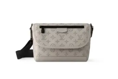 LV Pulse Messenger Bag Monogram Shadow Leather Sable