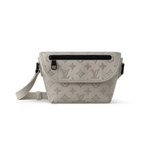 LV Pulse Wearable Wallet Bag Monogram Shadow Leather Sable