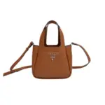 Prada Mini Leather Tote Bag Caramel