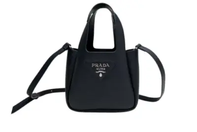Prada Mini Leather Tote Bag Black
