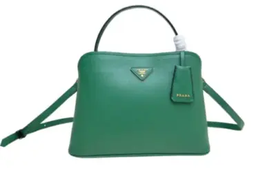 Prada Matinée Small Saffiano Leather Shoulder Bag Green