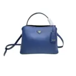 Prada Matinée Small Saffiano Leather Shoulder Bag Blue