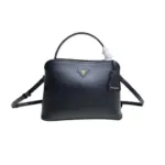 Prada Matinée Small Saffiano Leather Shoulder Bag Black
