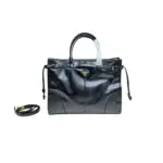 Prada Bonnie Large Leather Shoulder Bag Black
