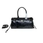 Prada Bonnie Medium Leather Handbag Black