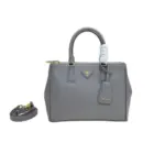 Prada Galleria Small Saffiano Leather Bag Gray