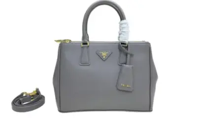 Prada Galleria Small Saffiano Leather Bag Gray