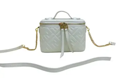 Fendi Vanity Bag Leather White