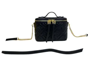 Fendi Vanity Bag Leather Black