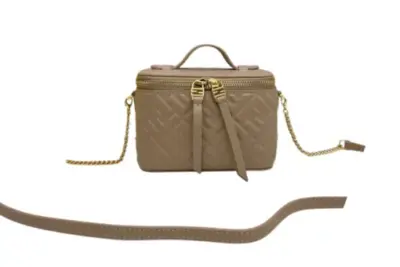 Fendi Vanity Bag Leather Beige