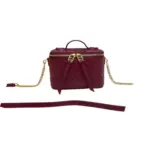 Fendi Vanity Bag Leather Magenta