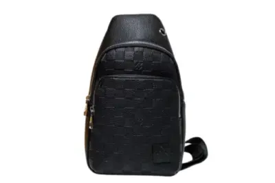 LV Avenue Slingbag Monogram Macassar Canvas Bag Glossy Black