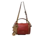 LV Express Small Handbag Red Leather Tan Calfskin